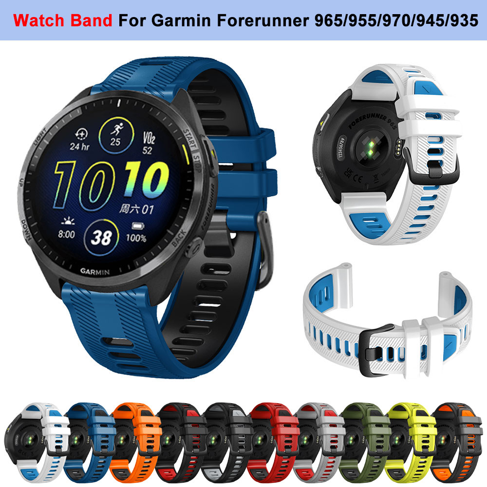 Silicone Watch Band 22Mm - Voor Garmin Forerunner 965 955 Solar