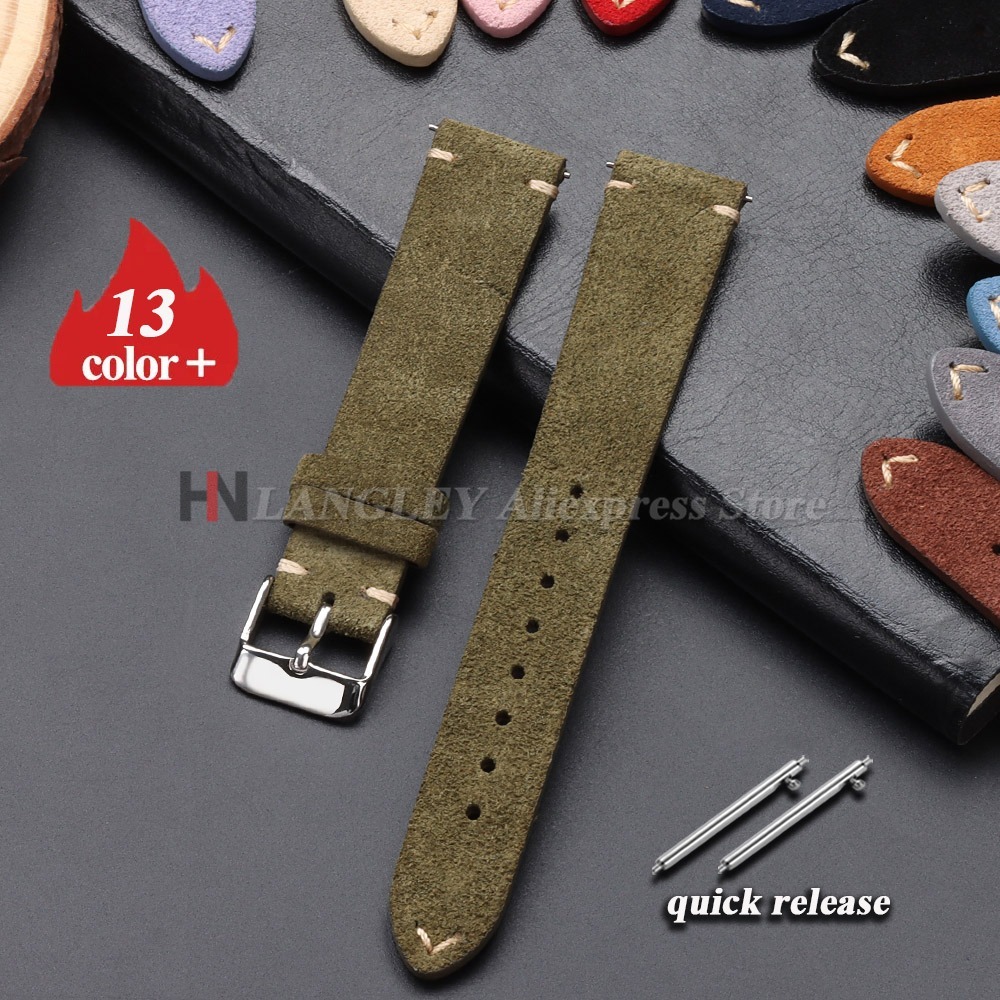 Suede Strap Watch - Quick Release Zacht Suède Horlogeband voor
