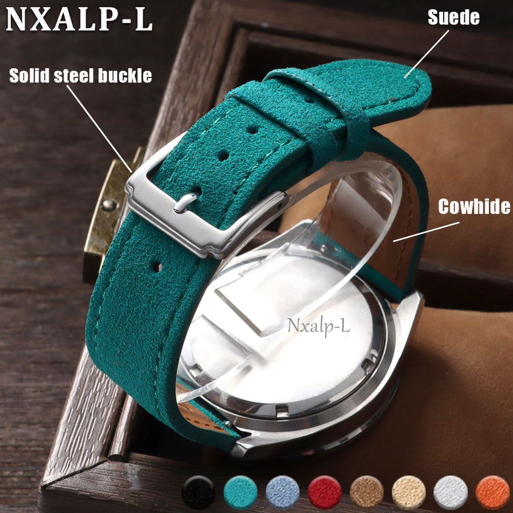 Suede Strap Watch - Duurzame Suède Koeienhuid Horlogeband 18mm19mm 20mm