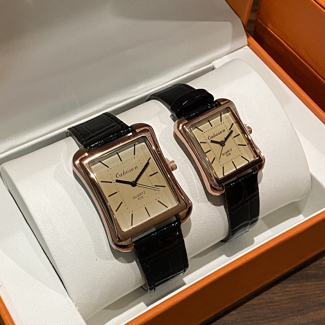 Leather Watch Band Men - Paar horloge quartz uurwerk zakenvrouwen mannen