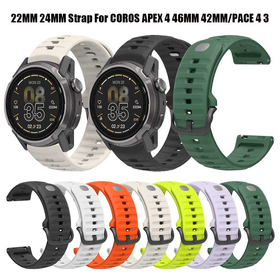Silicone Watch Band 22Mm - Voor COROS APEX 4 46mm 42mm