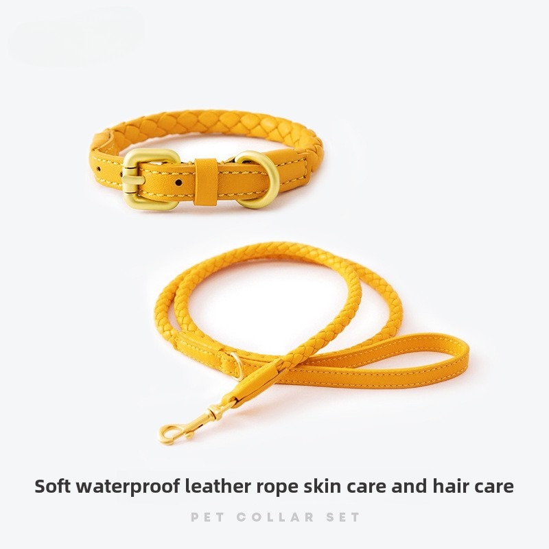 Leather Strap Quick Release - Loudik Groothandel Gevlochten Leren Hondenriem Verstelbare