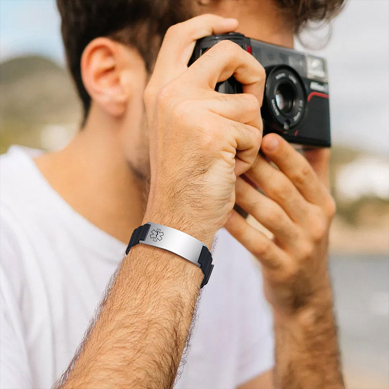 Op maat gemaakte medische ID-a - Silicone Band Women recensie en prijs