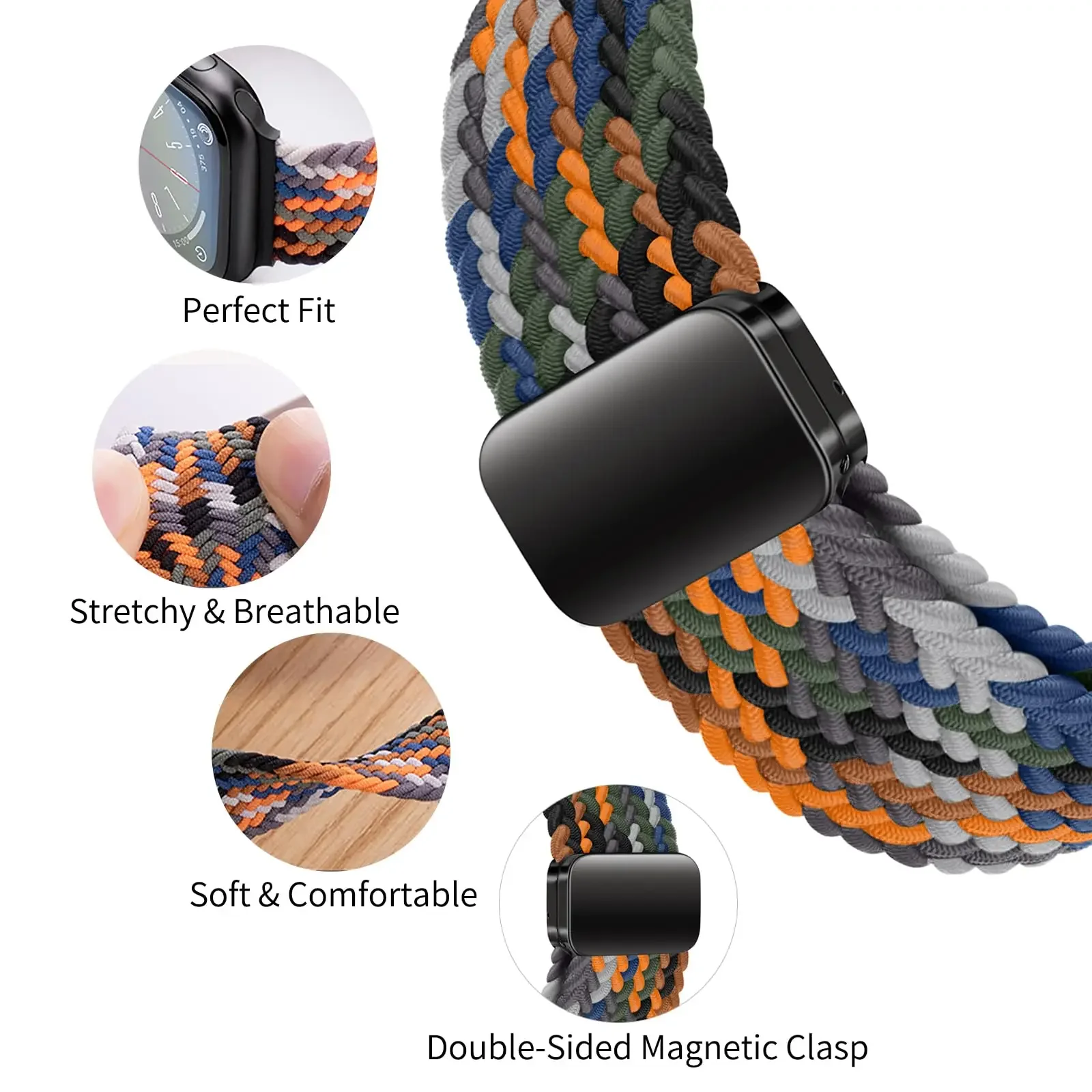 Nylon gevlochten lusband voor  - Milanese Loop Magnetic recensie en prijs