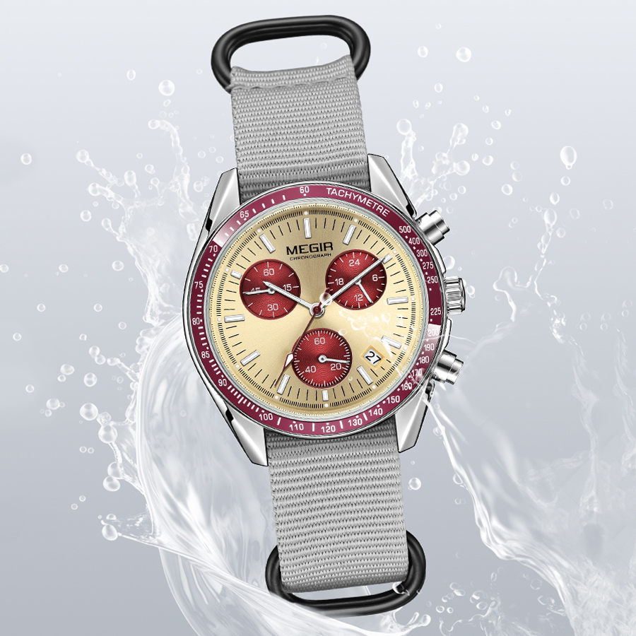MEGIR Nieuwe Luxe heren Horlog - Canvas Strap Watch recensie en prijs
