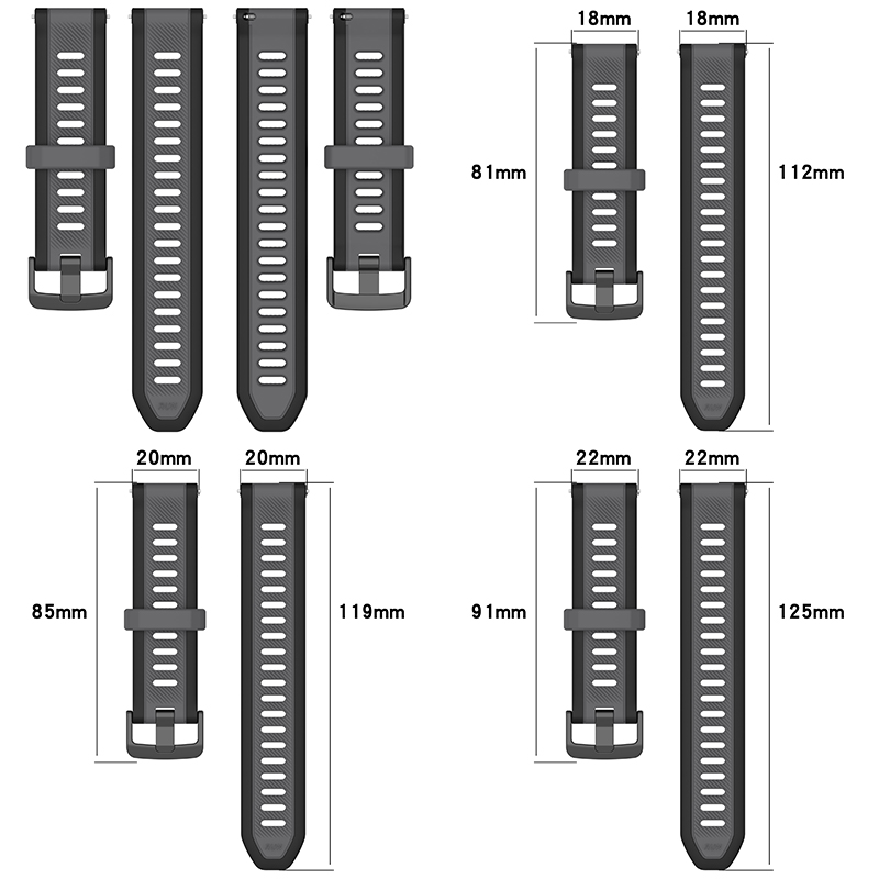 22mm 20mm 18mm textuur silicon - Silicone Watch Band 22Mm recensie en prijs