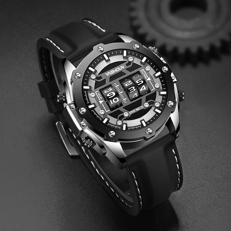 Creatief horloge Digitaal quar - Leather Watch Band Men recensie en prijs