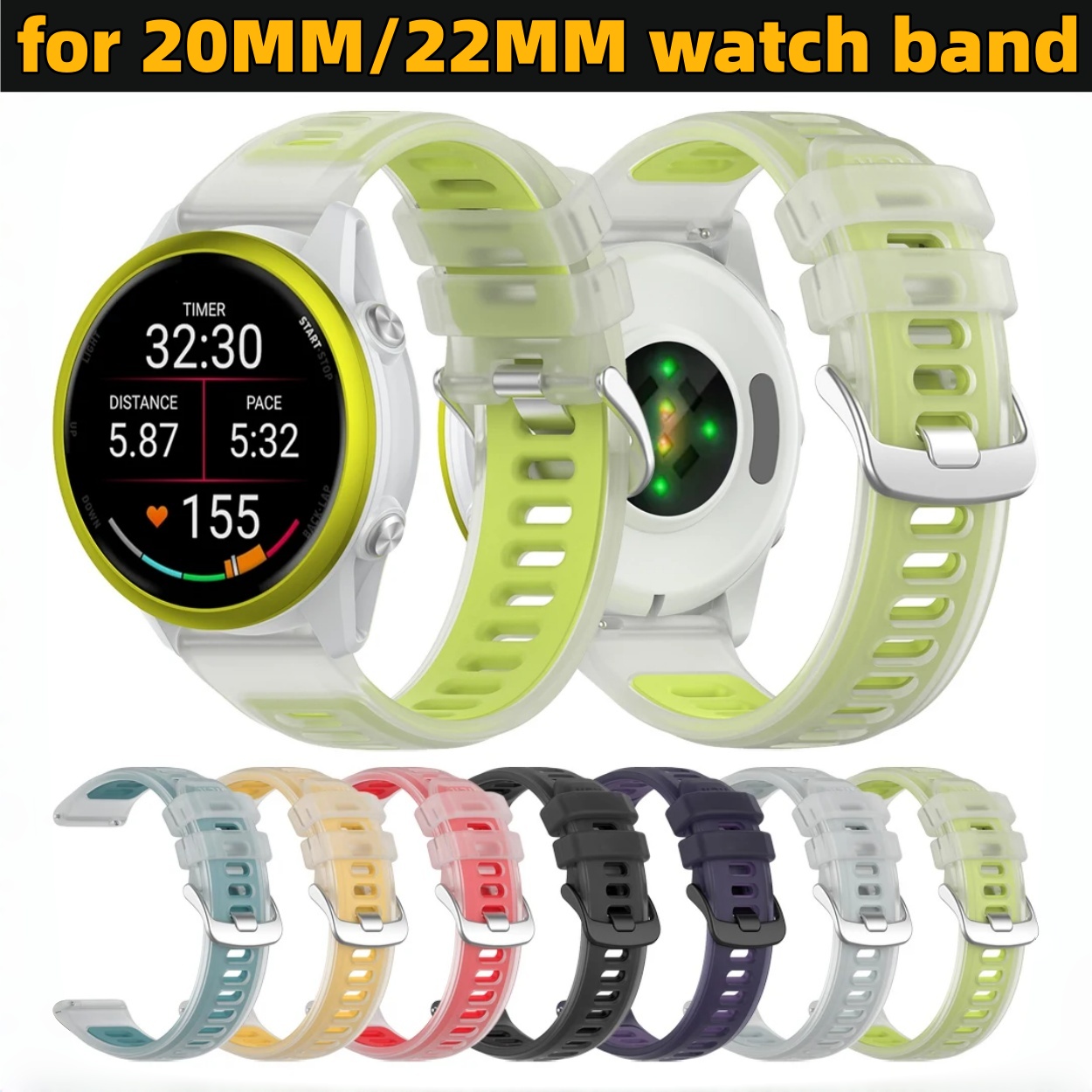 22mm 20mm Transparante Tweekle - Silicone Watch Band 22Mm recensie en prijs