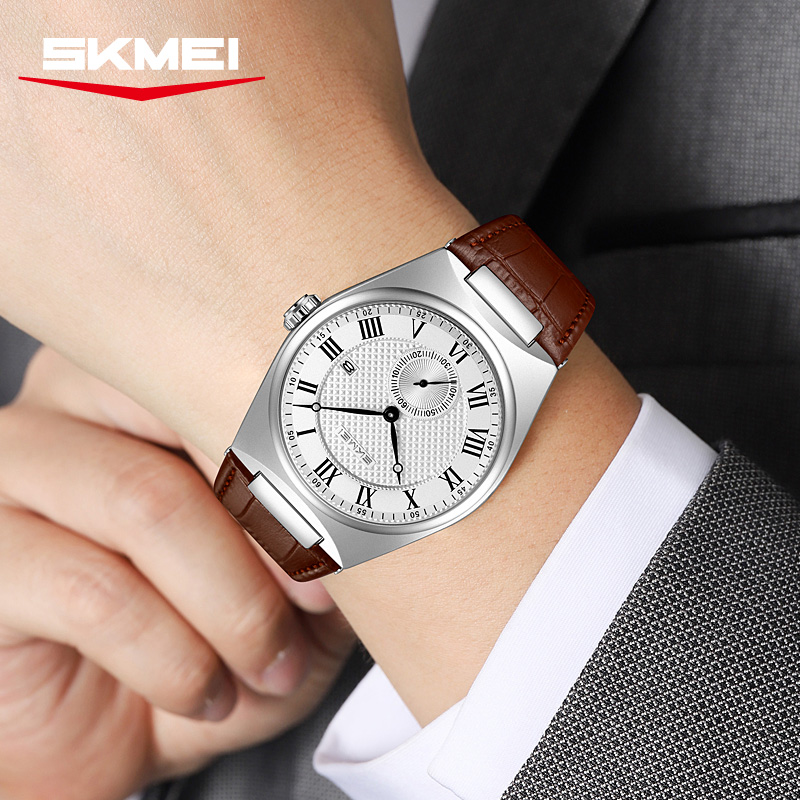 SKMEI 9390 Elegant heren quart - Leather Watch Band Men recensie en prijs