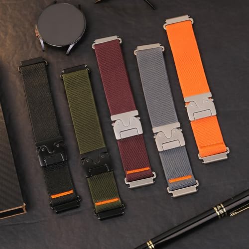 20mm 22mm band Voor Amazfit bi - Parachute Strap Elastic recensie en prijs