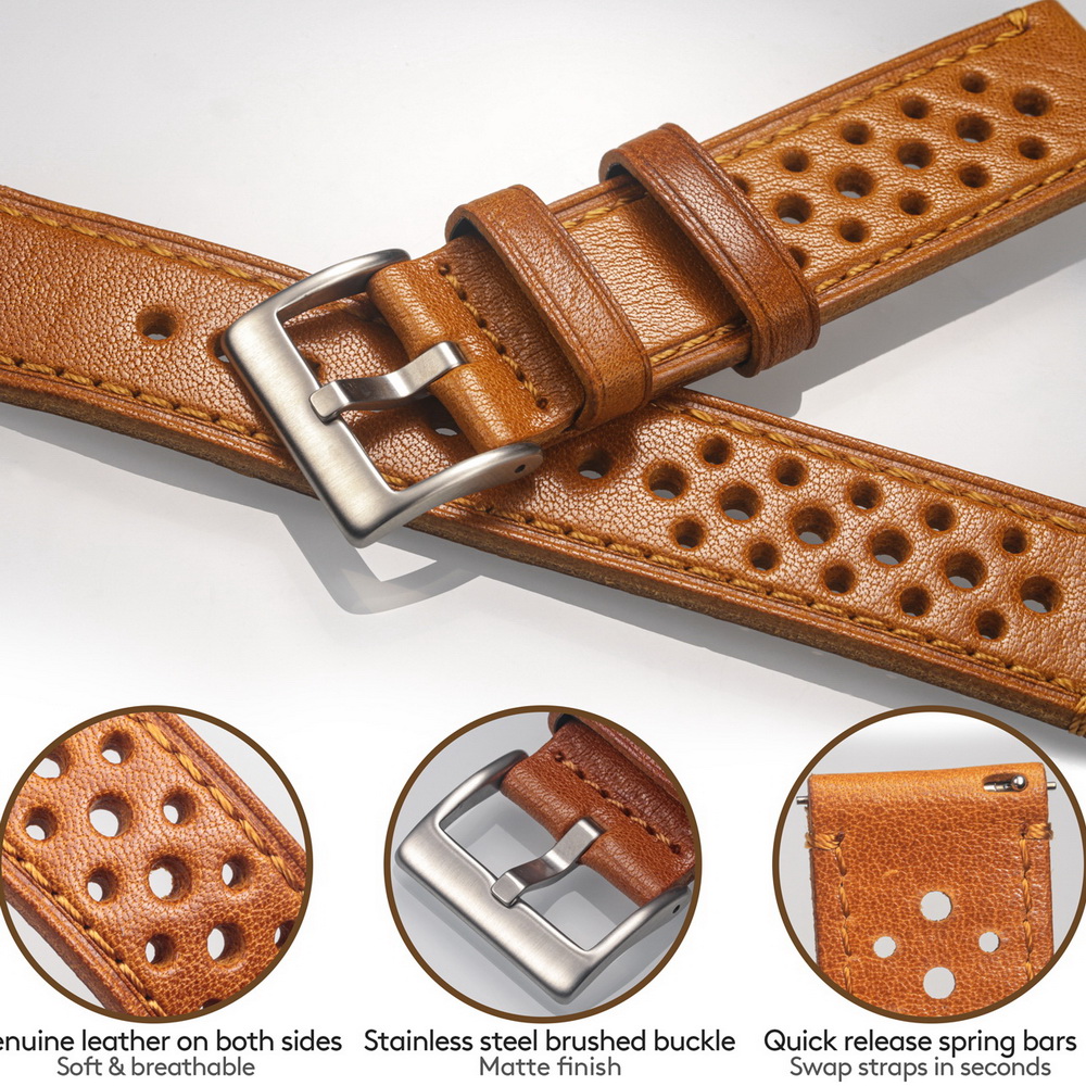 Hemsut koeienhuid horlogeband  - Suede Strap Watch recensie en prijs