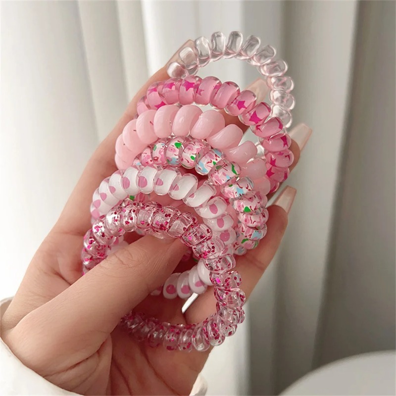 6 stuks kleurrijke hars-spiraa - Silicone Band Women recensie en prijs