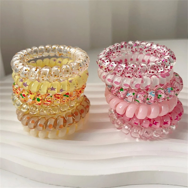 6 stuks kleurrijke hars-spiraa - Silicone Band Women recensie en prijs