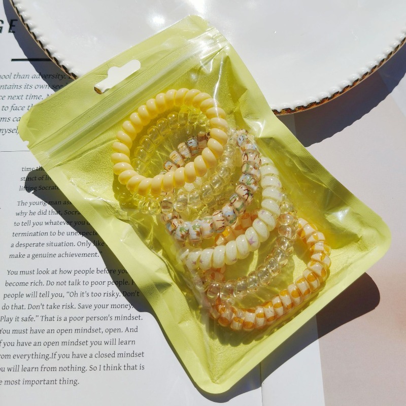 6 stuks kleurrijke hars-spiraa - Silicone Band Women recensie en prijs